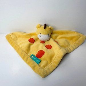 Tiddliwinks Yellow Giraffe Lovey Security Blanket Plush Polyester Baby Comfort T